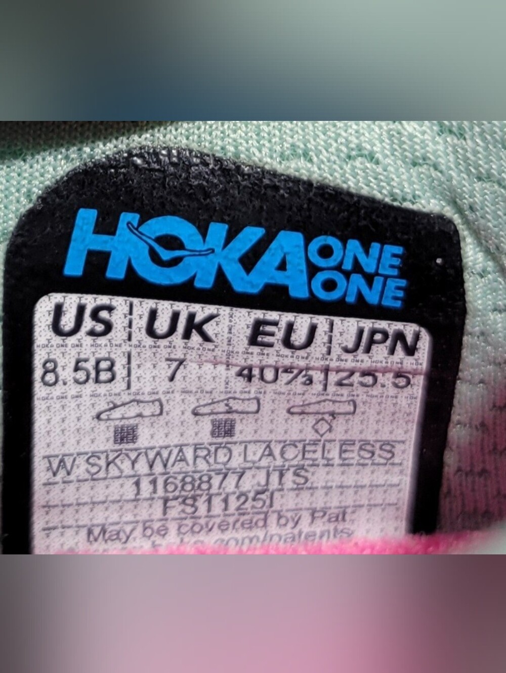 Hoka One Skyward Laceless Womens Size US 8.5B Jadeite Sea glass Recovery Shoes. - Picture 4 of 13